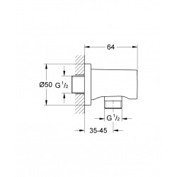 Rainshower Coude à encastrer 1/2", Cool Sunrise brossé (27057GN0)