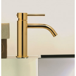 Mitigeur lavabo sans tirette ni vidage, finition Honey Gold - (LIG071HG)