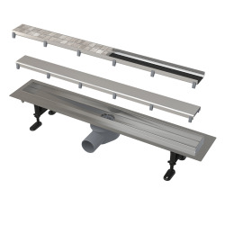 Alca Caniveau de douche avec grille réversible (cpz13-double9-750)