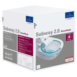 Subway 2.0 combi-pack cuvette ovale Blanche CeramicPlus sans bride avec abattant softclose (5614R2R1)
