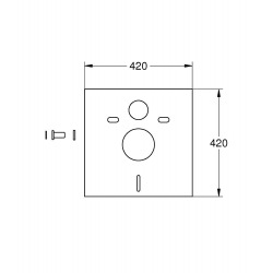 Rapid SL Bâti Support autoportant, cuvette Ideal Standard Tesi Aquablade avec abattant frein de chute (AutoportantTesi2)