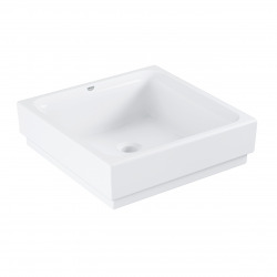 Grohe Cube Céramique Vasque à poser en Porcelaine vitrifiée, 400x400 mm, Blanc alpin (3948200H)