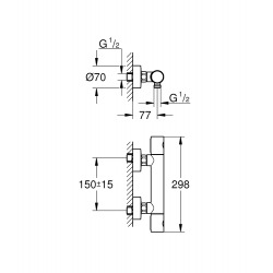 Precision Get mitigeur thermostatique douche (34773000)