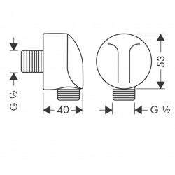 FixFit Coude de raccordement E Bronze Brossé (27454140)