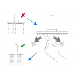 Douche de tête 1 jet, Gris / Chrome (SIKOBSHSKP21)