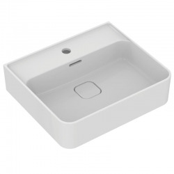 Ideal Standard Strada II Lavabo 500x430 mm, 1 trou pour robinet, couvercle de vidage en porcelaine inclus, blanc (T292801)