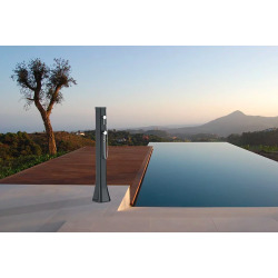  Happy Go - Douche solaire de voyage, basse, avec douchette mobile, violet (HG140/4005)