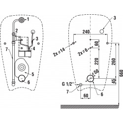 Golem Urinoir avec capteur radar, anti-vandalisme, alimentation secteur, blanc (H8430700004831)