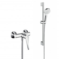 Hansgrohe Pack Focus Care PMR  Mitigeur de douche avec poignée extra longue + Set de douche Crometta Vario (31916000-CROMETTA)