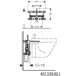 Bâti-Support Geberit Kombifix pour bidet (457.530.00.1)