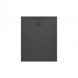 Laufen Receveur de douche en gel coat Marbond, extra-plat, évacuation sur le côté court 100x80, Gris (H2109510780001)