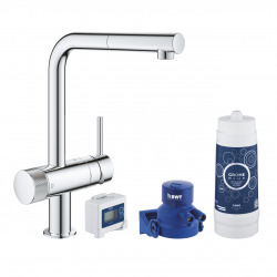 Grohe Blue Home Kit de démarrage Mitigeur Minta bec en "L", Chromé (30382000)