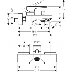 Metropol Mitigeur bain/douche, Noir mat (32540670)
