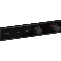  RainSelect Module thermostatique encastré avec 2 fonctions, Noir mat (15380670)