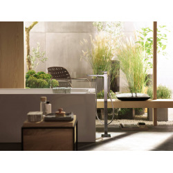 Metropol Mitigeur bain/douche, set de finition, poignée manette, Blanc mat (32532700)