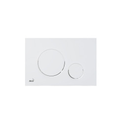 Alca Plaque de commande double touche, Blanc mat (M676)