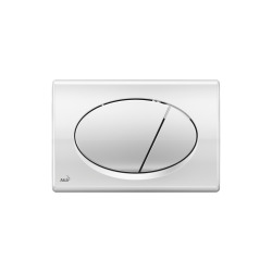  Plaque de commande double touche, Chrome brillant (M71)