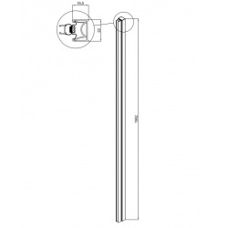 Walk-in Xmotion Profilé pour paroi de douche 198cm, Chrome (SIKOWIXMNIKAP)