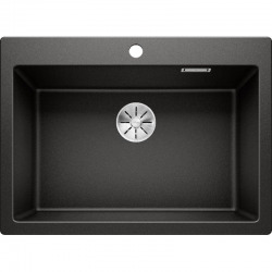 Blanco Evier Pleon 8 PuraDur en Silgranit avec vidage manuel 70x51cm, Noir (525957)