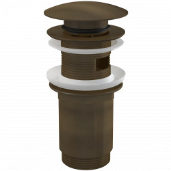 Alca Bonde Clic-clac 5/4 "avec trop plein pour lavabo, Bronze antique (A392ANTIC)