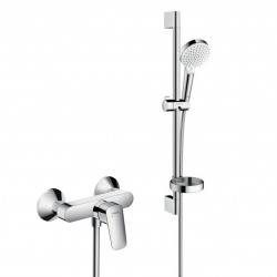 Hansgrohe Logis Pack Mitigeur monocommande + Set de douche Crometta Vario avec porte-savon (71600000-Crometta2)