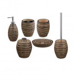 Soreta Porte-brosse à dents en polyrésine, Marron (SOR11)