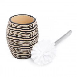 Soreta Brosse de toilette sur pied en polyrésine, Marron (SOR37)