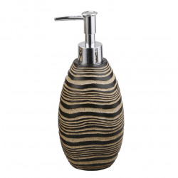 Optima Soreta Distributeur de savon en polyrésine, style bois, Marron (SOR99)