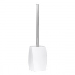 Suza Brosse de toilette sur pied en polyrésine, Blanc (SUZ37)
