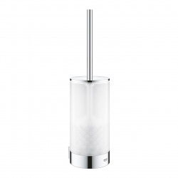 Grohe Selection Porte-balais de WC mural en verre et métal avec fixations cachées, Chrome (41076000)