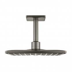 Grohe Rainshower Smartactive 310 Cube Set douche de tête 2 jets et bras plafonnier 142mm, Hard Graphite brossé (26481AL0)