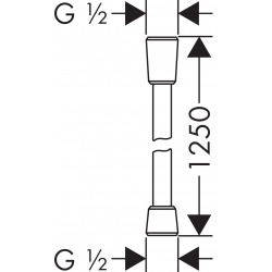 Isiflex Flexible de douche 125 cm, Bronze brossé (28272140)