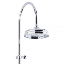 Ricordi Colonne de douche vintage complète avec mélangeur + Douchette à main + Flexible, Chrome (ZCOL000)