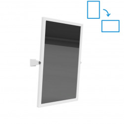 BEMETA HELP Miroir mural PMR portrait ou paysage 60x40cm, Acier inoxydable, Blanc (301401034)