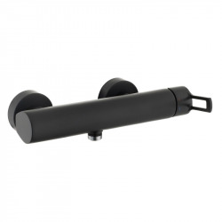 Paffoni Ringo West Mitigeur mécanique de douche installation murale, Noir mat (RIN168NO)