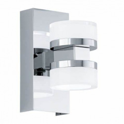 Eglo Romendo Applique murale LED avec 2 spots 15,5x7cm, 3000K Blanc chaud, Acier (94651)