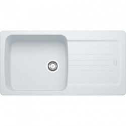 Franke Aveta AVD611-97 Evier 97x50cm avec égouttoir réversible, Fradura, Blanc (AVD611-97B)