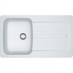 Franke Aveta AVD 611-86 Evier 86x50cm avec égouttoir réversible, Fradura, Blanc (AVD611-86B)
