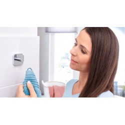 Elegaant Crochet porte-serviette en métal, Chrome, pose facile sans perçage (40434-00000-00)