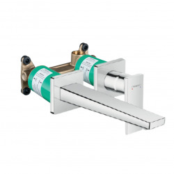 Hansgrohe Metropol Set Mitigeur lavabo encastré mural Chrome Poignée manette, Bonde à écoulement libre, Corps encastré 32526000-SET