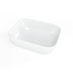  Infinitio Vasque à poser 45,5 x 32,5 x 13,5 cm, sans trop-plein, Blanc mat (SATINF4532M)
