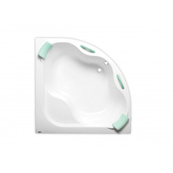 Laguna Samanta Plus Baignoire d'angle 140x140cm acrylique, Blanc (SM1400PLUS)