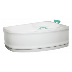 Siko 140 cm Luiza tablier de baignoire en acrylique, orientation droite, Blanc (LUP1400P)