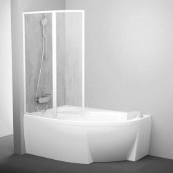Ravak Supernova Pare baignoire 160x160cm, 2 volets, orientation gauche, Blanc (76L9010041)