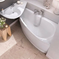 Ravak Avocado Tablier en acrylique pour baignoire 160cm, avec kit de montage, orientation droite, Blanc KitTablierAvocadoDroite160