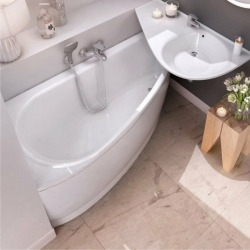 Ravak Avocado Tablier en acrylique pour baignoire 150 cm avec kit de montage, orientation gauche, Blanc (KitTablierAvocadoGauche150)