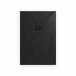 Swiss Aqua Technologies B-Way Receveur de douche rectangulaire 120x80cm avec siphon, en marbre coulé, Noir (SATALEK12080-S)