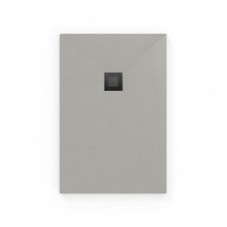 Swiss Aqua Technologies Alek Receveur de douche rectangulaire 120x80 cm avec siphon, en marbre coulé, Gris (SATALEK12080S-S)