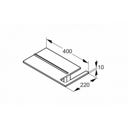  Select + Porte-serviettes avec étagère 40 x 22 cm, Noir mat (SL2401123)