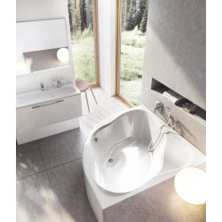 Newday Baignoire d'angle 150x150 cm, en acrylique, Blanc (C661000000)